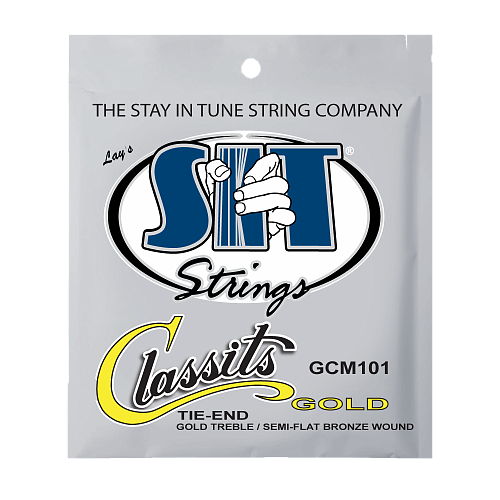Струны GCM101 MEDIUM TENSION CLASSITS ELITE SEMI-FLAT 80/20 WOUND WITH GOLD TREBLES TIE END